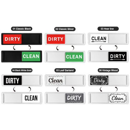 ComfortCornerUs™ CleanDirty Magnetic Dishwasher Sign