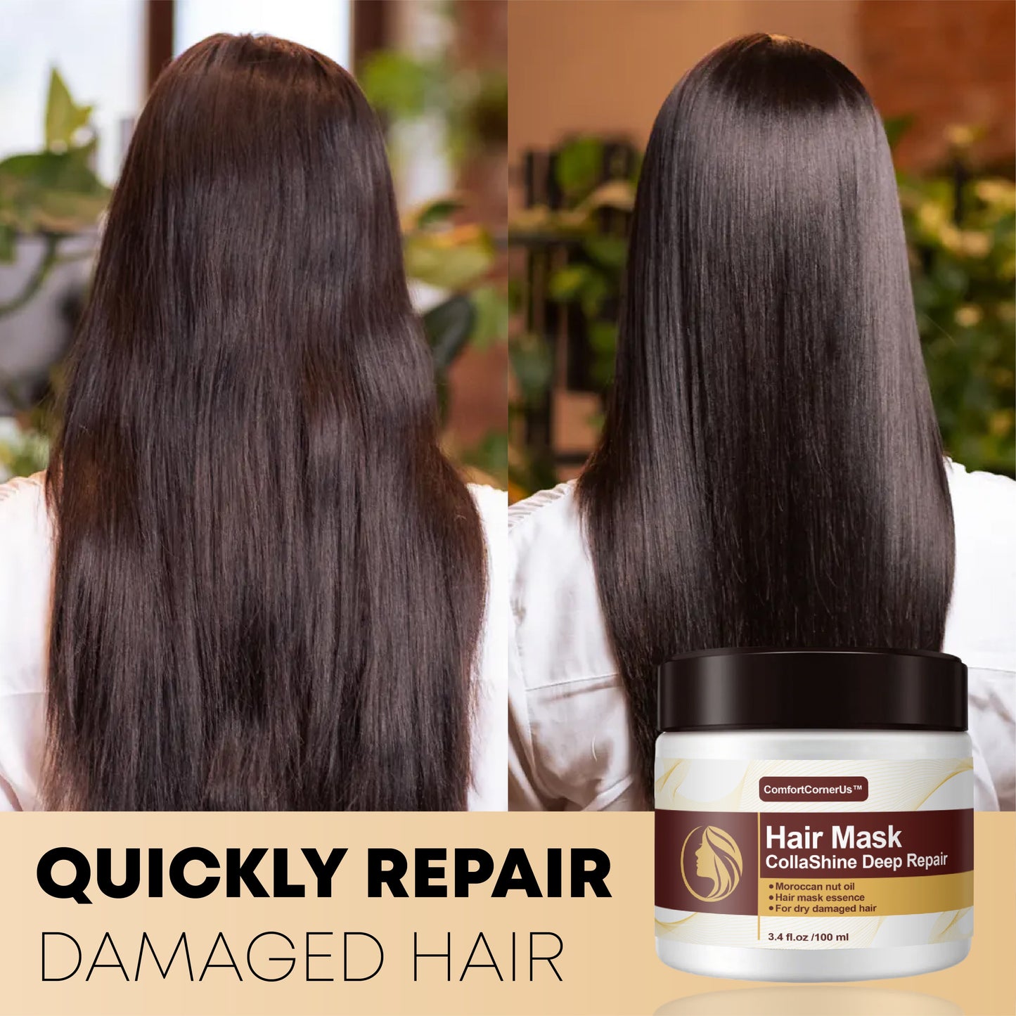 ComfortCornerUs™ CollaShine Deep Repair Hair Mask
