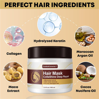 ComfortCornerUs™ CollaShine Deep Repair Hair Mask