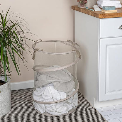 ComfortCornerUs™ Collapsible Mesh Laundry Basket