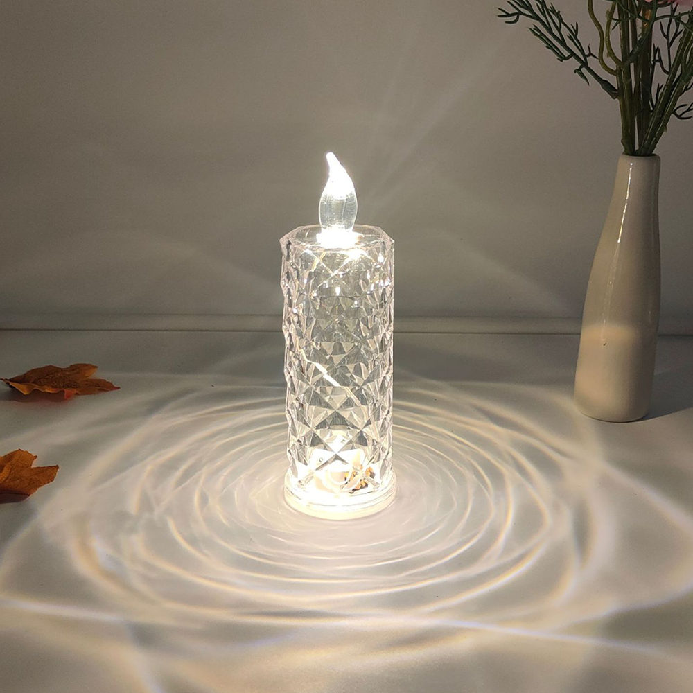 🔥TikTok Hot Sellers- ComfortCornerUs™ Crystal Glow LED Candle Lamp