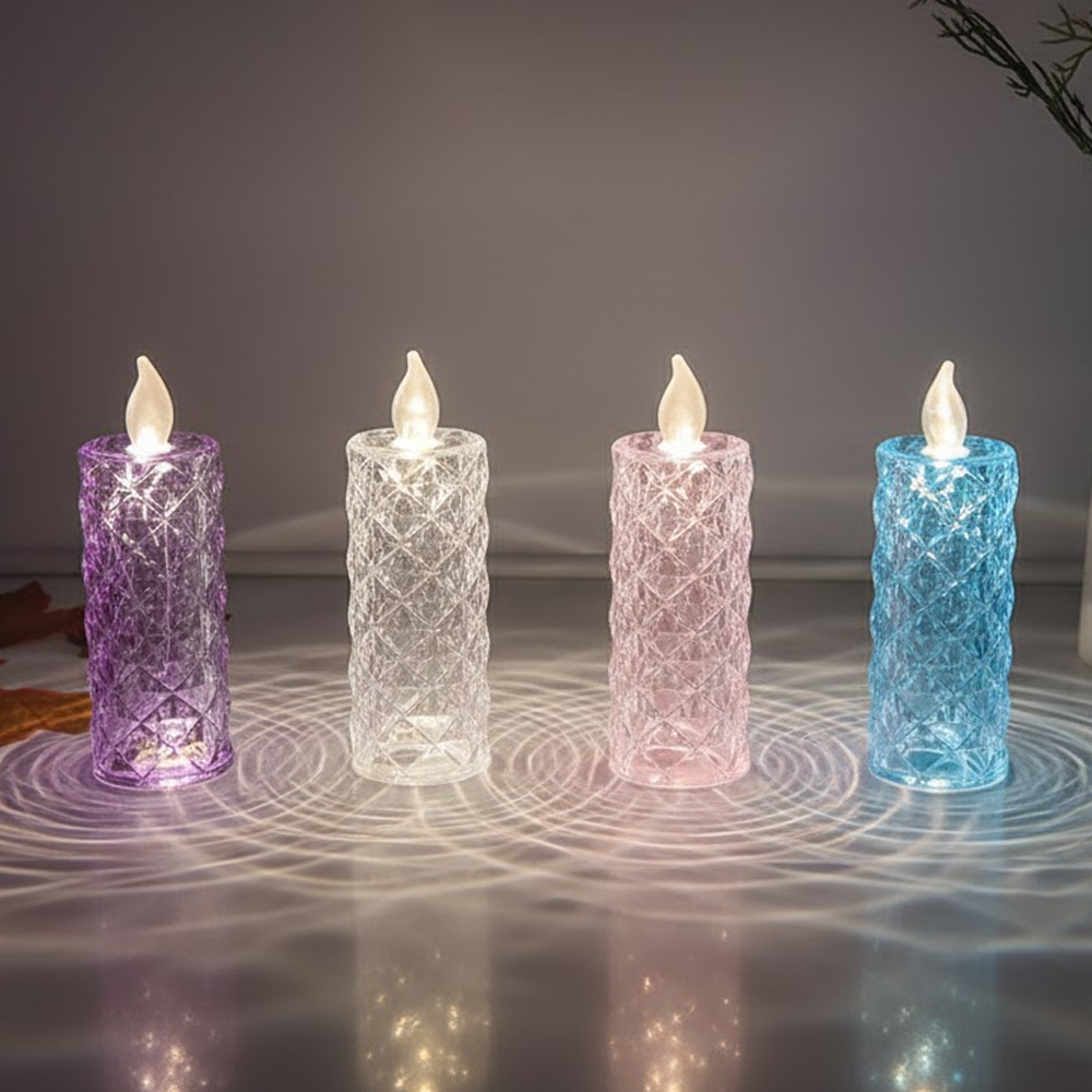 🔥TikTok Hot Sellers- ComfortCornerUs™ Crystal Glow LED Candle Lamp