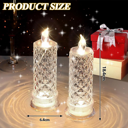 🔥TikTok Hot Sellers- ComfortCornerUs™ Crystal Glow LED Candle Lamp