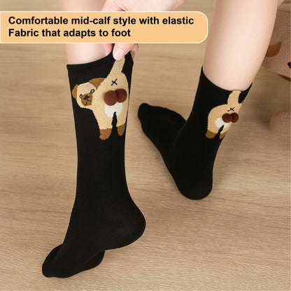 ComfortCornerUs™ CuteCritter 3D Pom-Pom Cartoon Socks