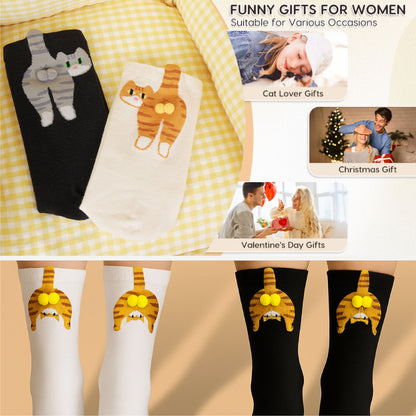 ComfortCornerUs™ CuteCritter 3D Pom-Pom Cartoon Socks