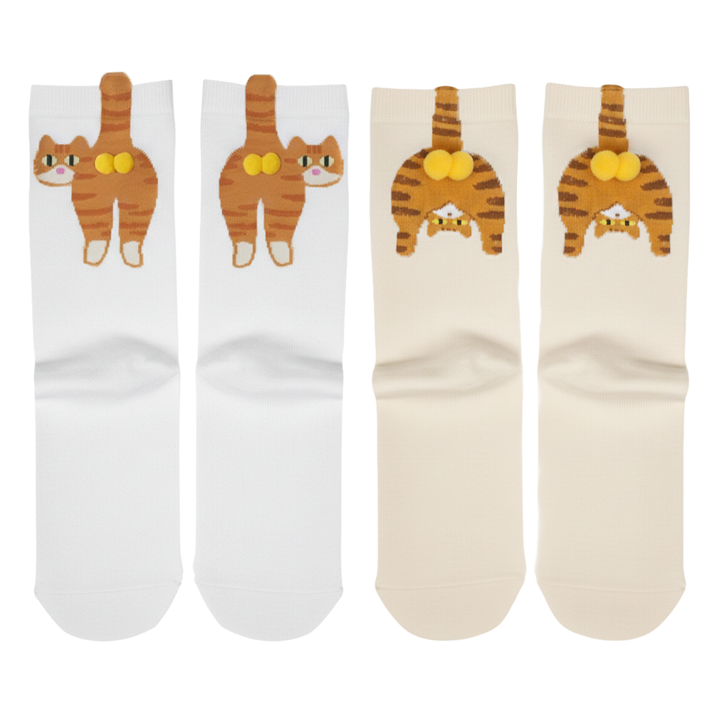 ComfortCornerUs™ CuteCritter 3D Pom-Pom Cartoon Socks