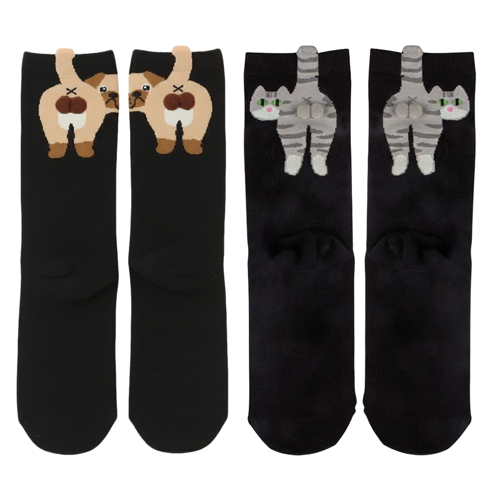 ComfortCornerUs™ CuteCritter 3D Pom-Pom Cartoon Socks
