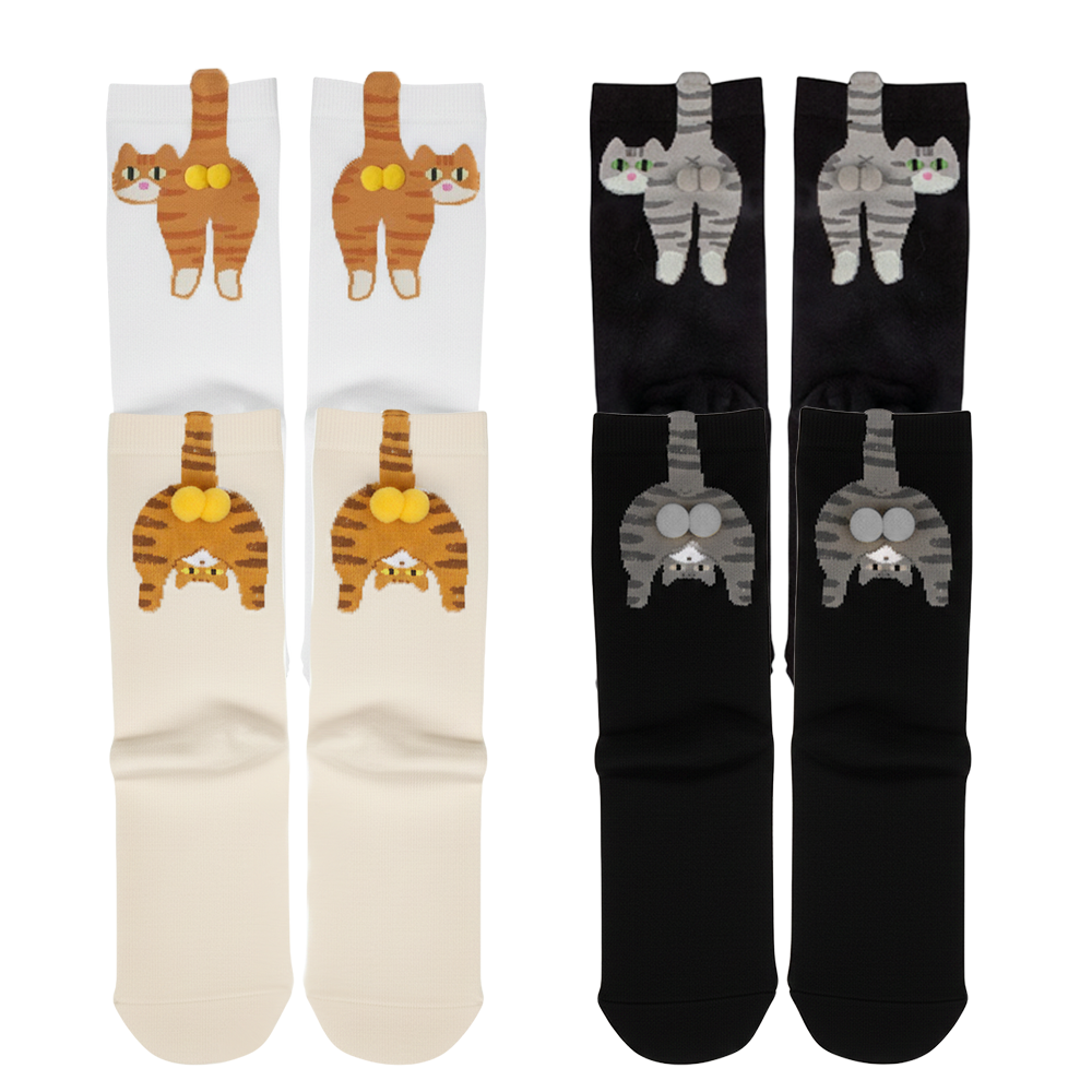 ComfortCornerUs™ CuteCritter 3D Pom-Pom Cartoon Socks