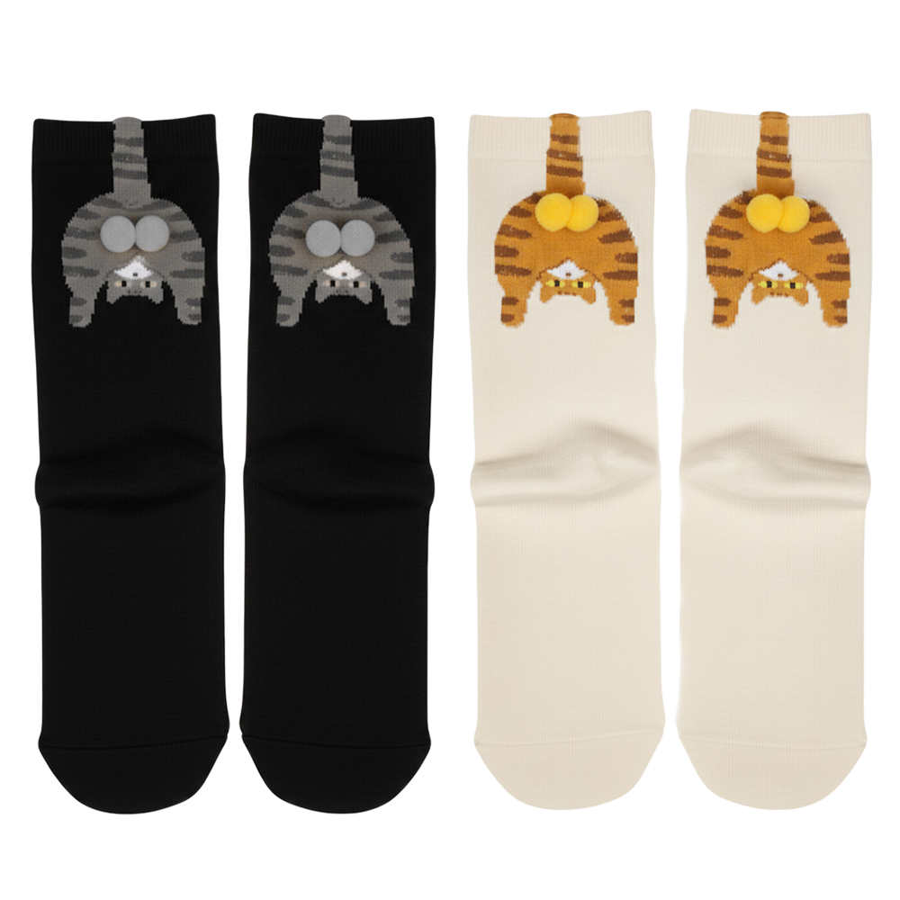 ComfortCornerUs™ CuteCritter 3D Pom-Pom Cartoon Socks