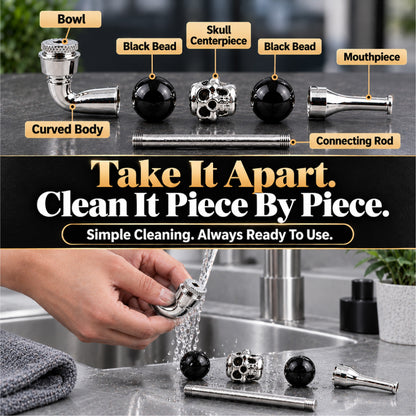 ComfortCornerUs™ DarkSkull Glossy Bead Alloy Pocket Tool