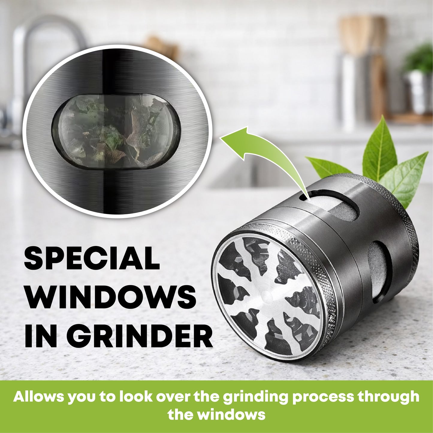 ComfortCornerUs™ EasyGrind 4-Layer Alloy Spice Grinder