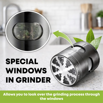 ComfortCornerUs™ EasyGrind 4-Layer Alloy Spice Grinder