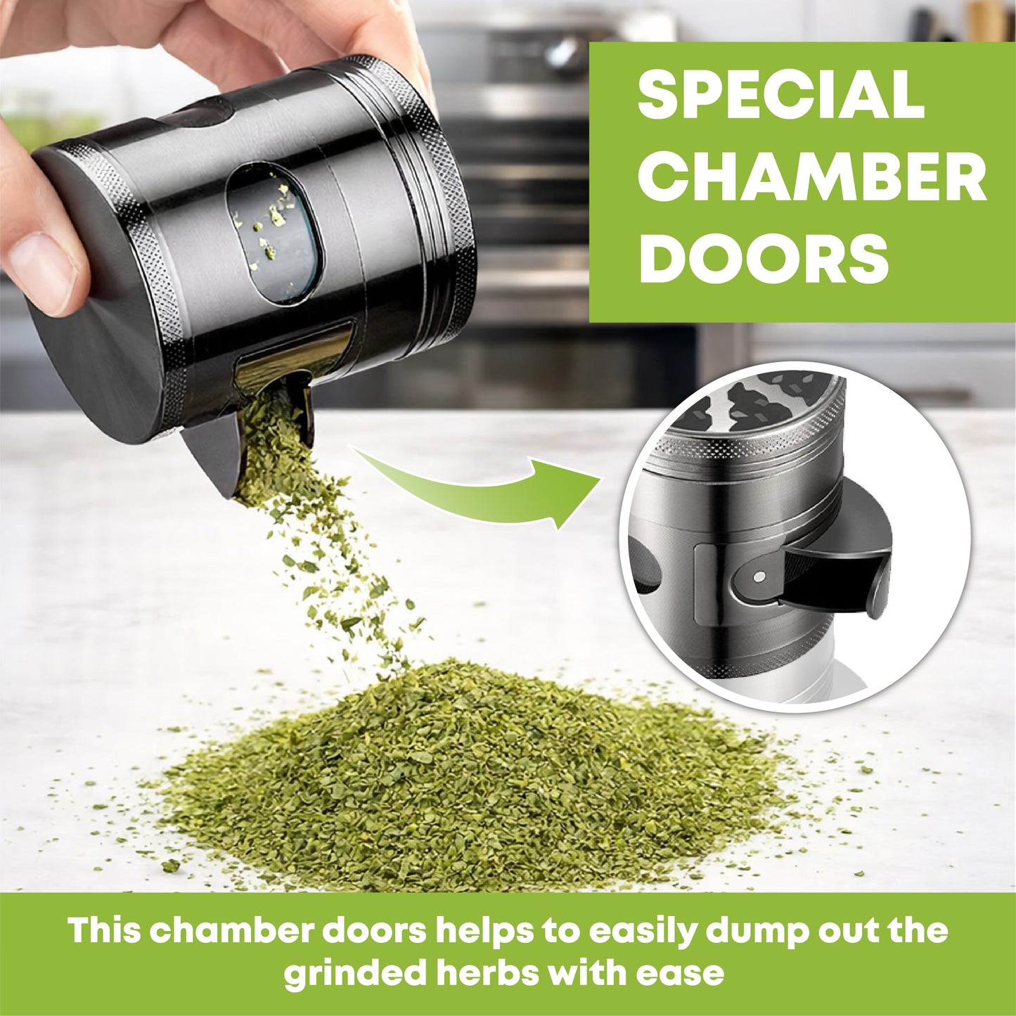 ComfortCornerUs™ EasyGrind 4-Layer Alloy Spice Grinder