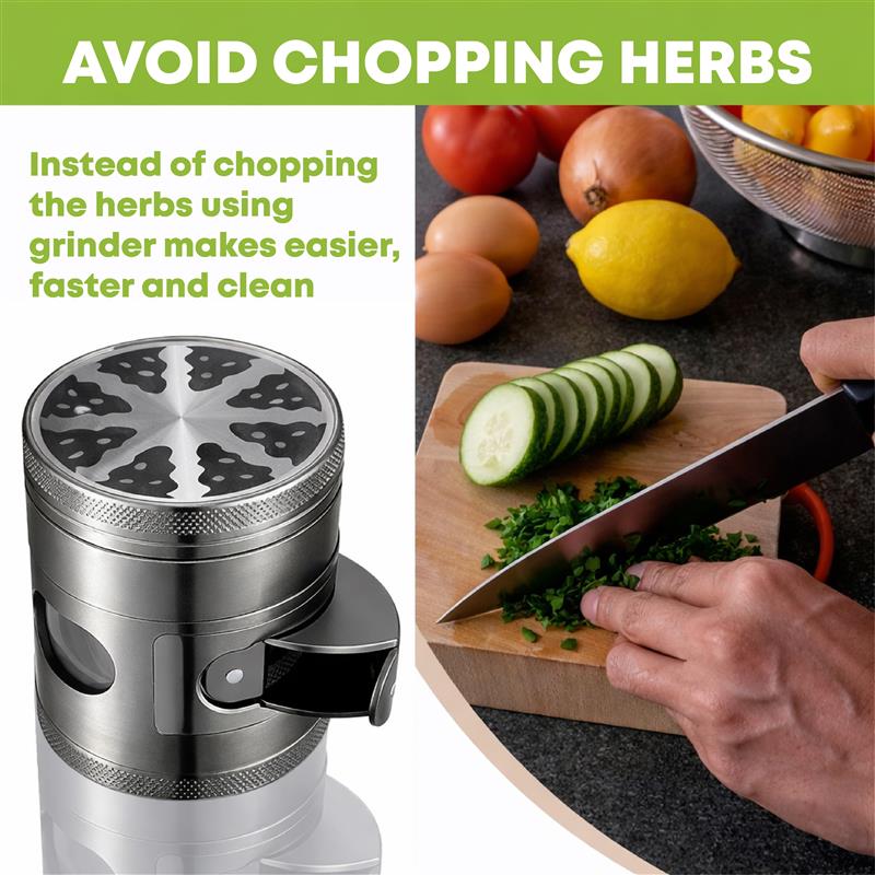 ComfortCornerUs™ EasyGrind 4-Layer Alloy Spice Grinder