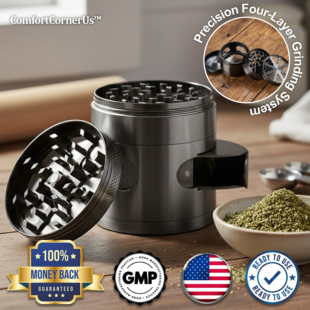 ComfortCornerUs™ EasyGrind 4-Layer Alloy Spice Grinder