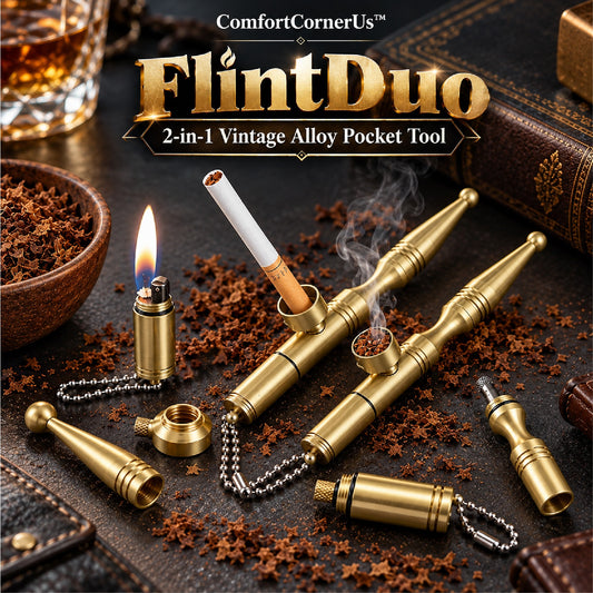ComfortCornerUs™ FlintDuo 2-in-1 Vintage Alloy Pocket Tool