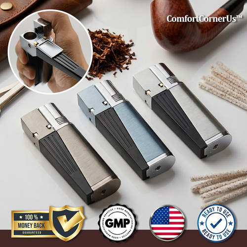 ComfortCornerUs™ Fold-Away 2-in-1 Metal Lighter Combo