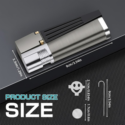 ComfortCornerUs™ Fold-Away 2-in-1 Metal Lighter Combo