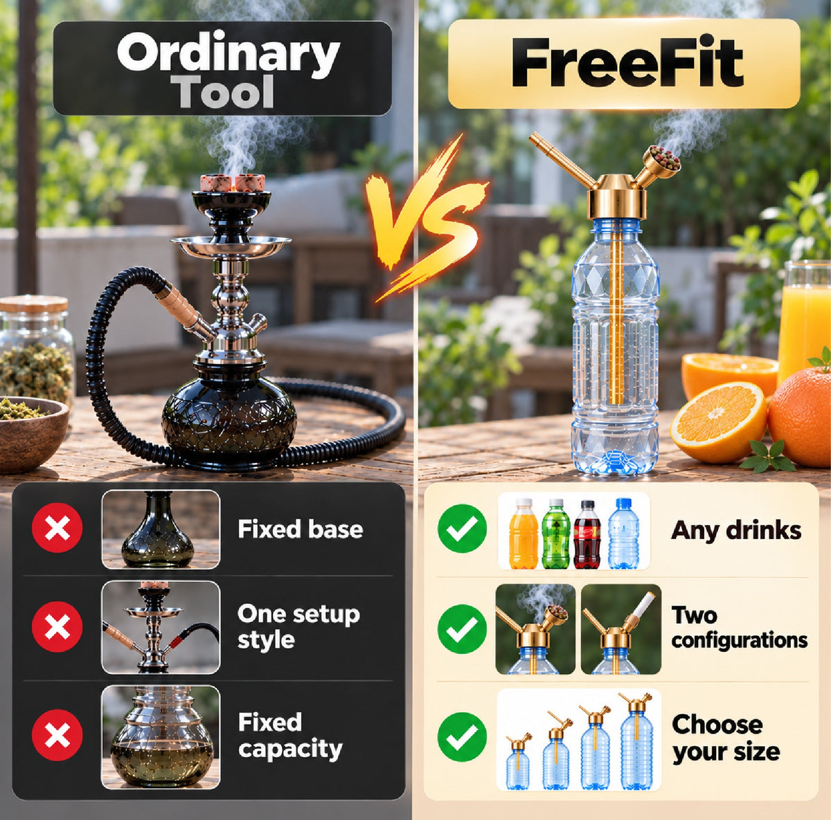 ComfortCornerUs™ FreeFit Aqua Versa Brass Bottle Tool