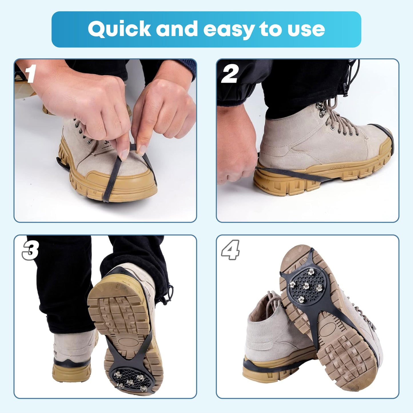 ComfortCornerUs™ FrostGrip Universal Safety Traction Cleats