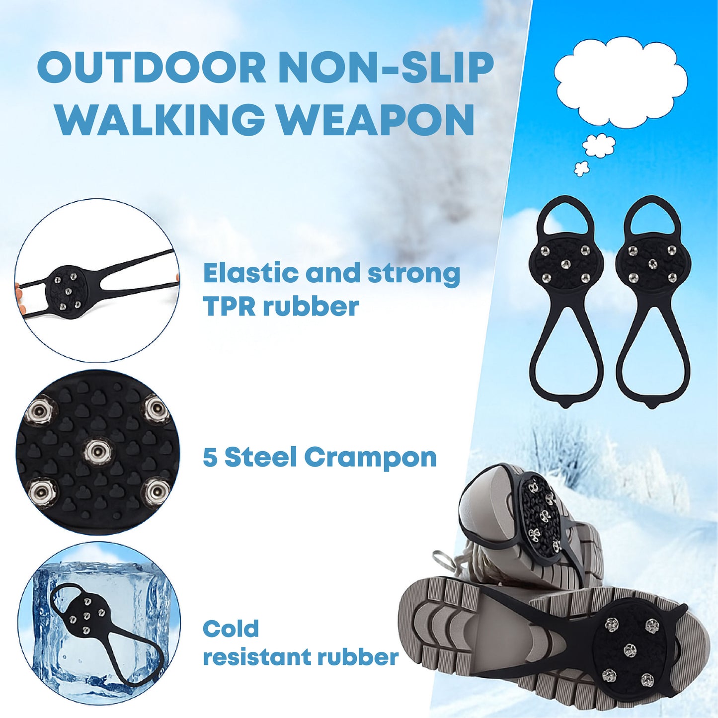 ComfortCornerUs™ FrostGrip Universal Safety Traction Cleats