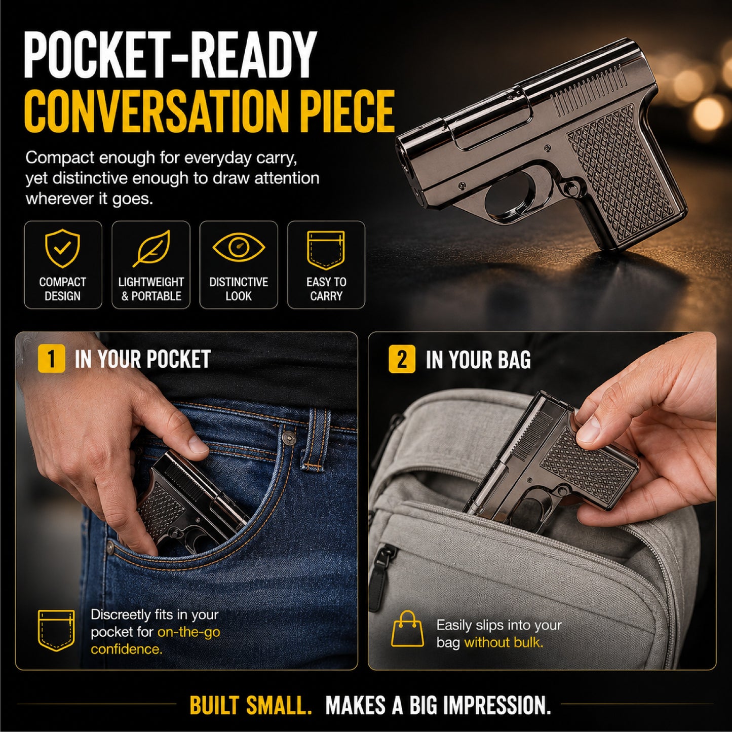 ComfortCornerUs™ GearStrike Utility Storage Torch Lighter