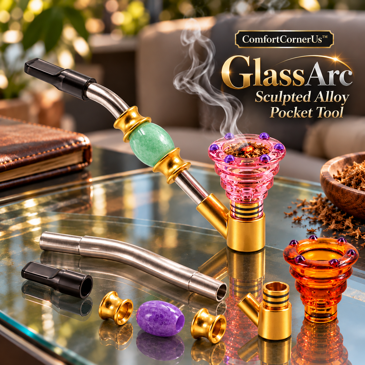 ComfortCornerUs™ GlassArc Sculpted Alloy Pocket Tool