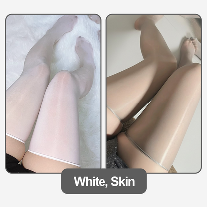 🔥TikTok Hot Sellers - ComfortCornerUs™ GlossSilk Oil-Shine Thigh-Highs Stockings/ Pantyhose (Copy)
