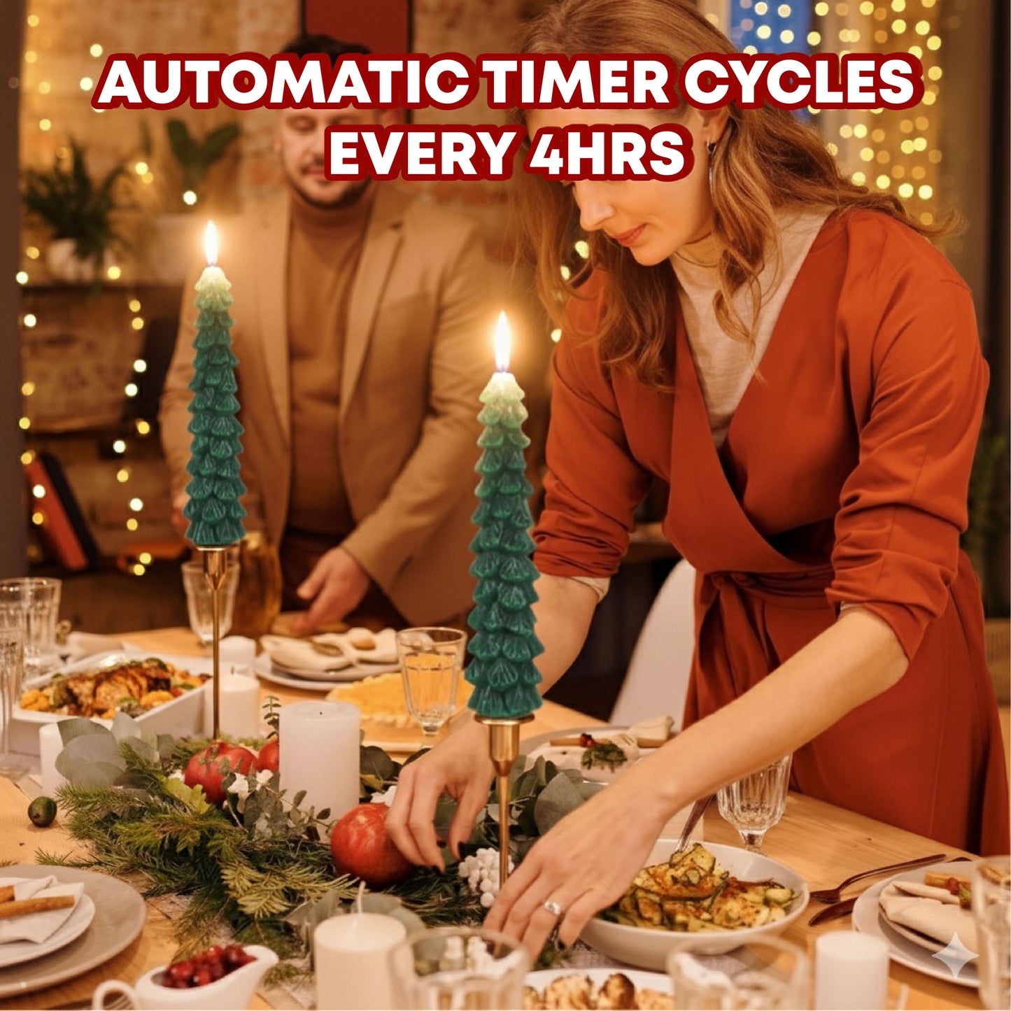 🔥TikTok Hot Sellers- ComfortCornerUs™ GlowLite Flameless Christmas Taper Candles