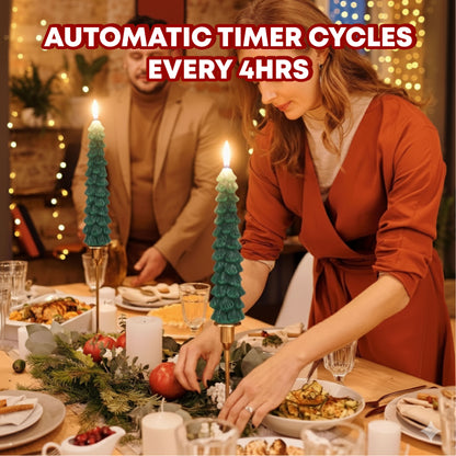 🔥TikTok Hot Sellers- ComfortCornerUs™ GlowLite Flameless Christmas Taper Candles