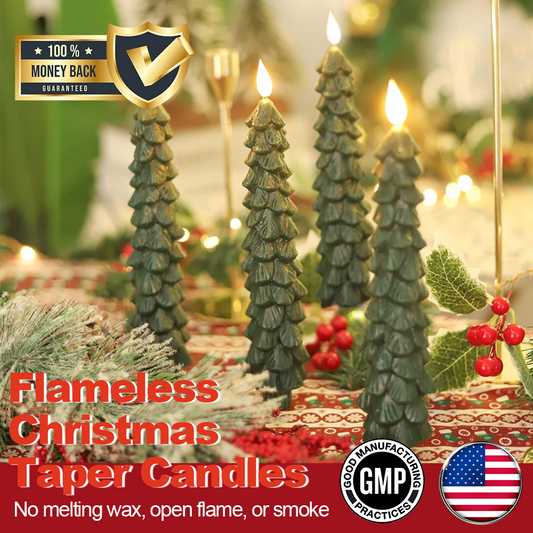 🔥TikTok Hot Sellers- ComfortCornerUs™ GlowLite Flameless Christmas Taper Candles