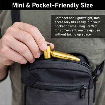 ComfortCornerUs™ GoldStrike Mini Bullet Alloy Companion