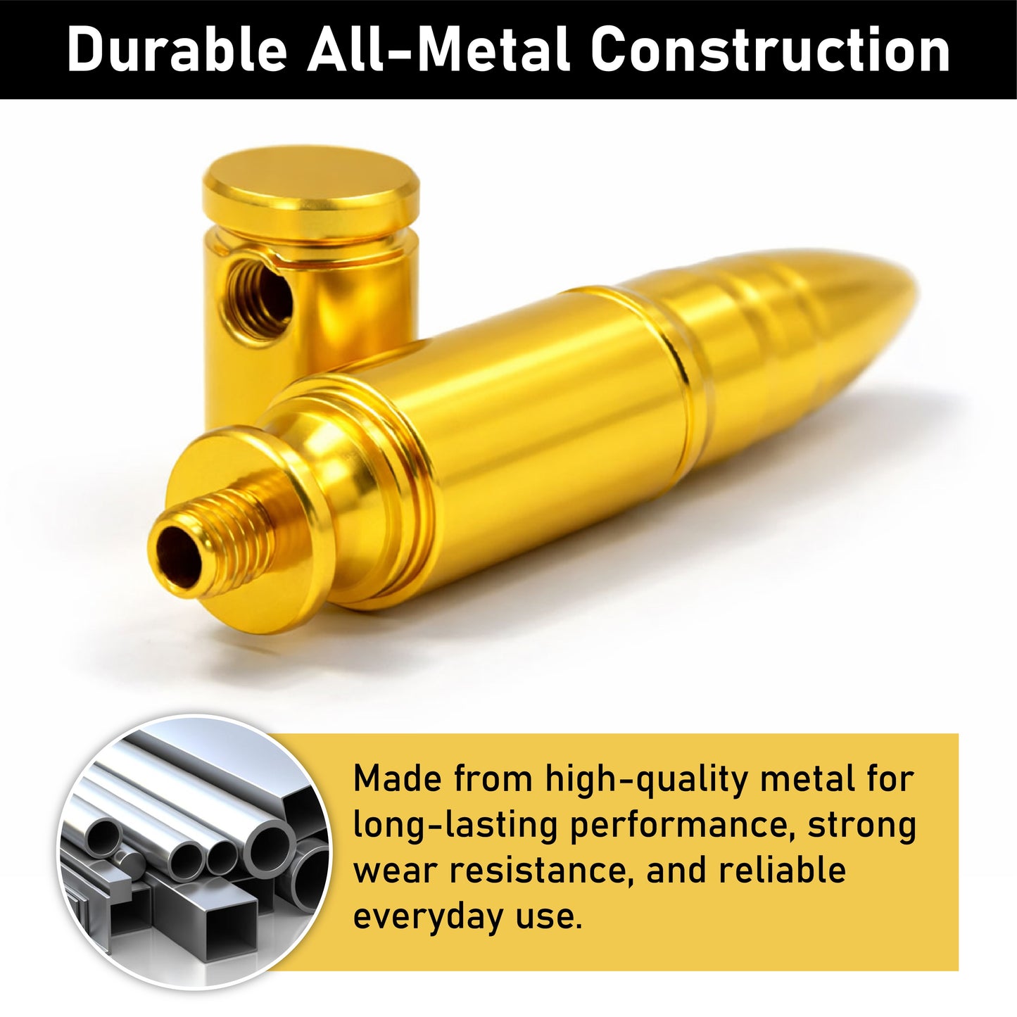 ComfortCornerUs™ GoldStrike Mini Bullet Alloy Companion