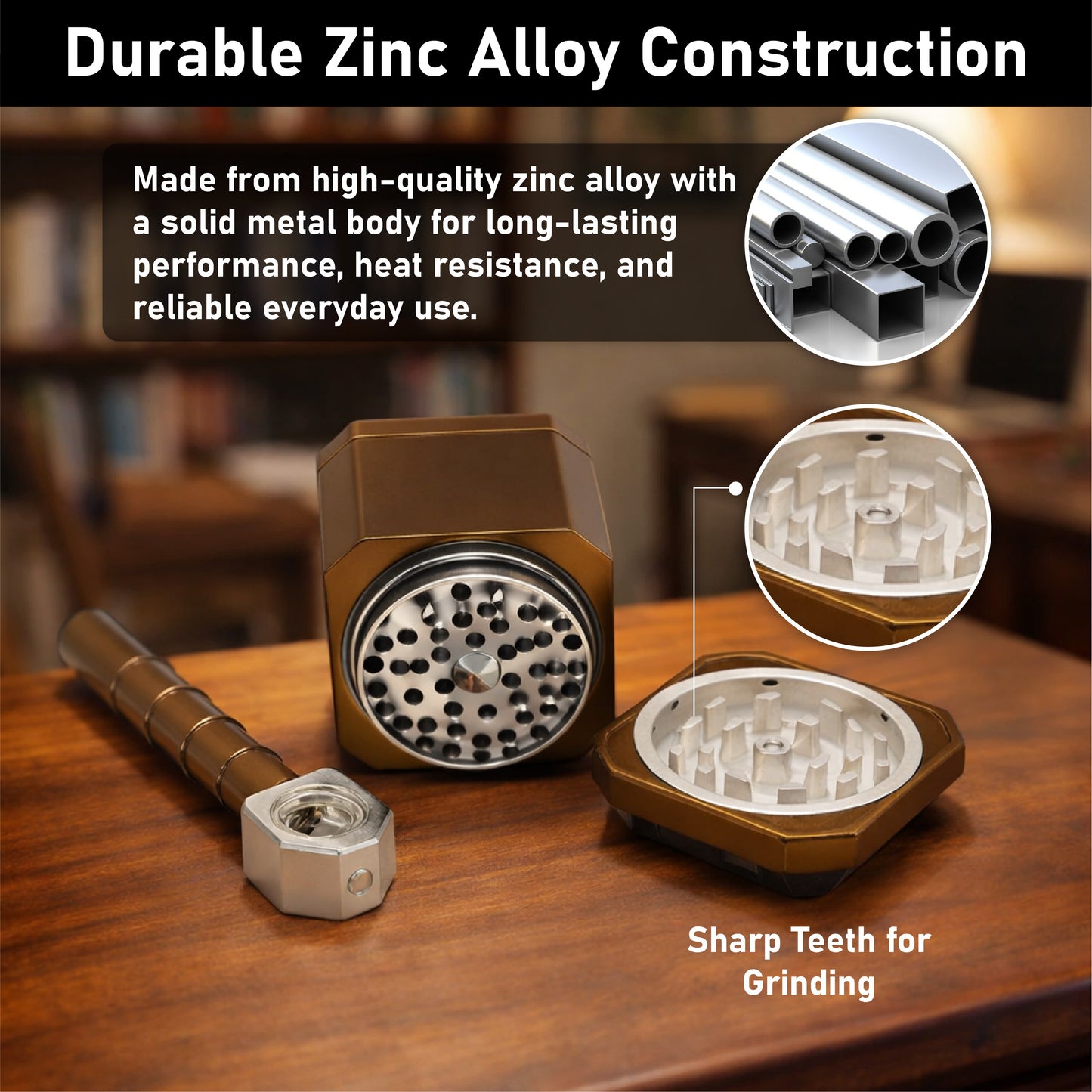 ComfortCornerUs™ HammerGrind 2-in-1 Alloy Grinder Combo