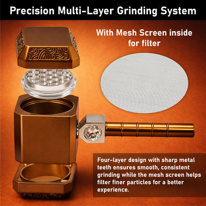 ComfortCornerUs™ HammerGrind 2-in-1 Alloy Grinder Combo