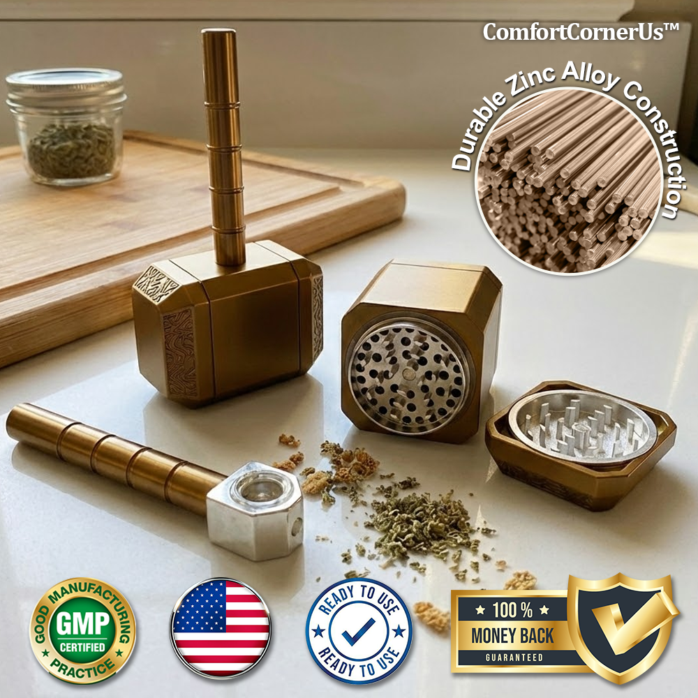 ComfortCornerUs™ HammerGrind 2-in-1 Alloy Grinder Combo