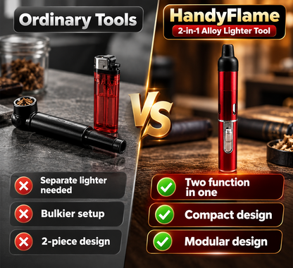 ComfortCornerUs™ HandyFlame 2-in-1 Alloy Lighter Tool