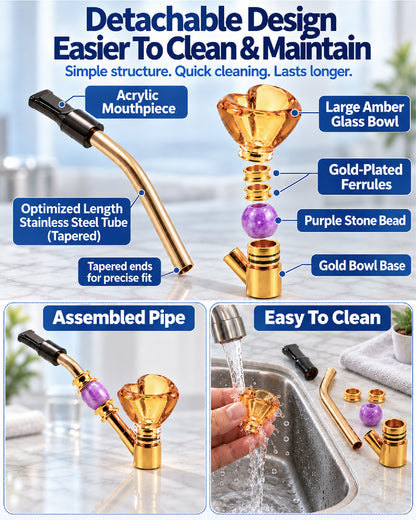 ComfortCornerUs™ HeartCore Sculpted Glass Alloy Pocket Tool