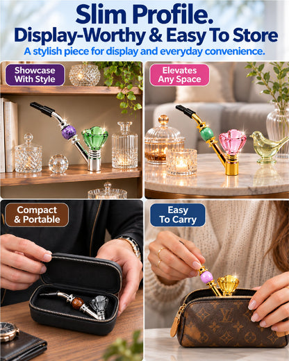 ComfortCornerUs™ HeartCore Sculpted Glass Alloy Pocket Tool