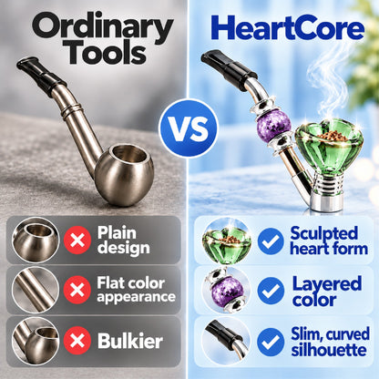 ComfortCornerUs™ HeartCore Sculpted Glass Alloy Pocket Tool