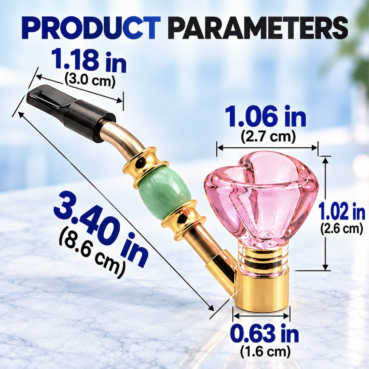 ComfortCornerUs™ HeartCore Sculpted Glass Alloy Pocket Tool