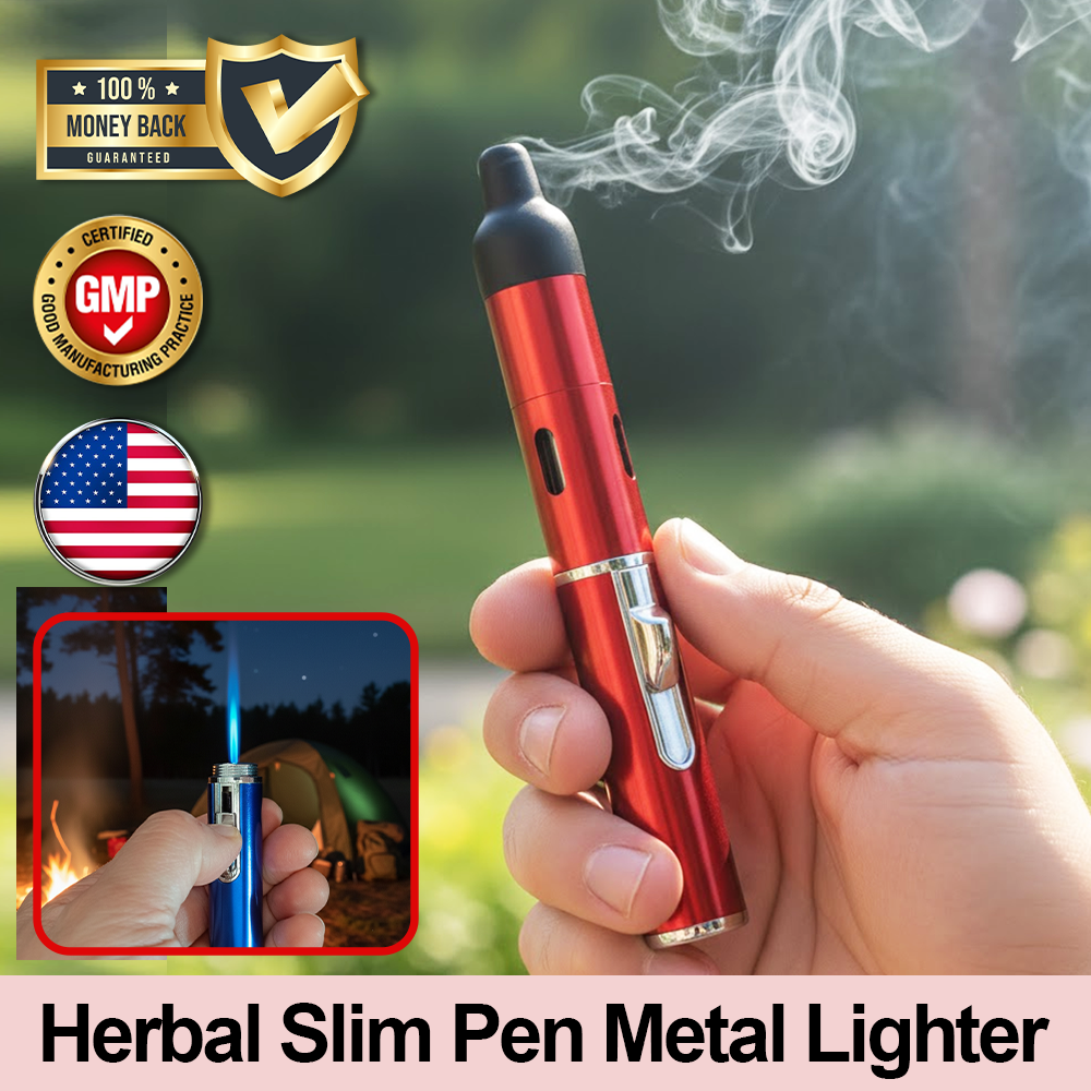 ComfortCornerUs™ Herbal Slim Pen Metal Lighter