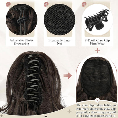 🔥TikTok Hot Sellers- ComfortCornerUs™ InstaPony Curly Extension Claw Clip