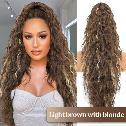🔥TikTok Hot Sellers- ComfortCornerUs™ InstaPony Curly Extension Claw Clip