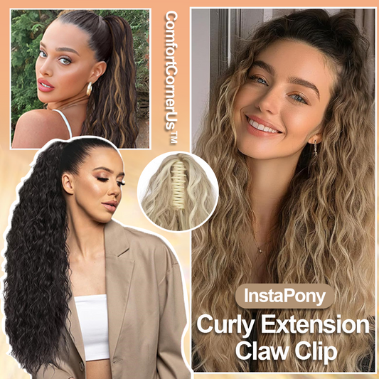 🔥TikTok Hot Sellers- ComfortCornerUs™ InstaPony Curly Extension Claw Clip