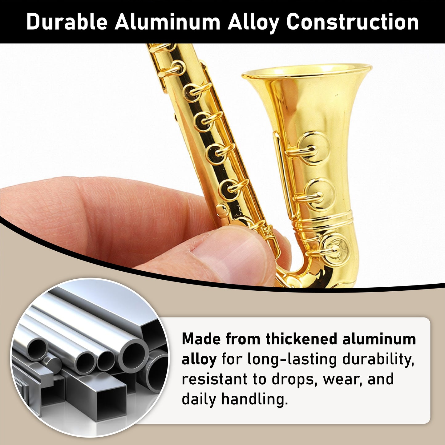 ComfortCornerUs™ JazzMini Sax-Style Alloy Accessory