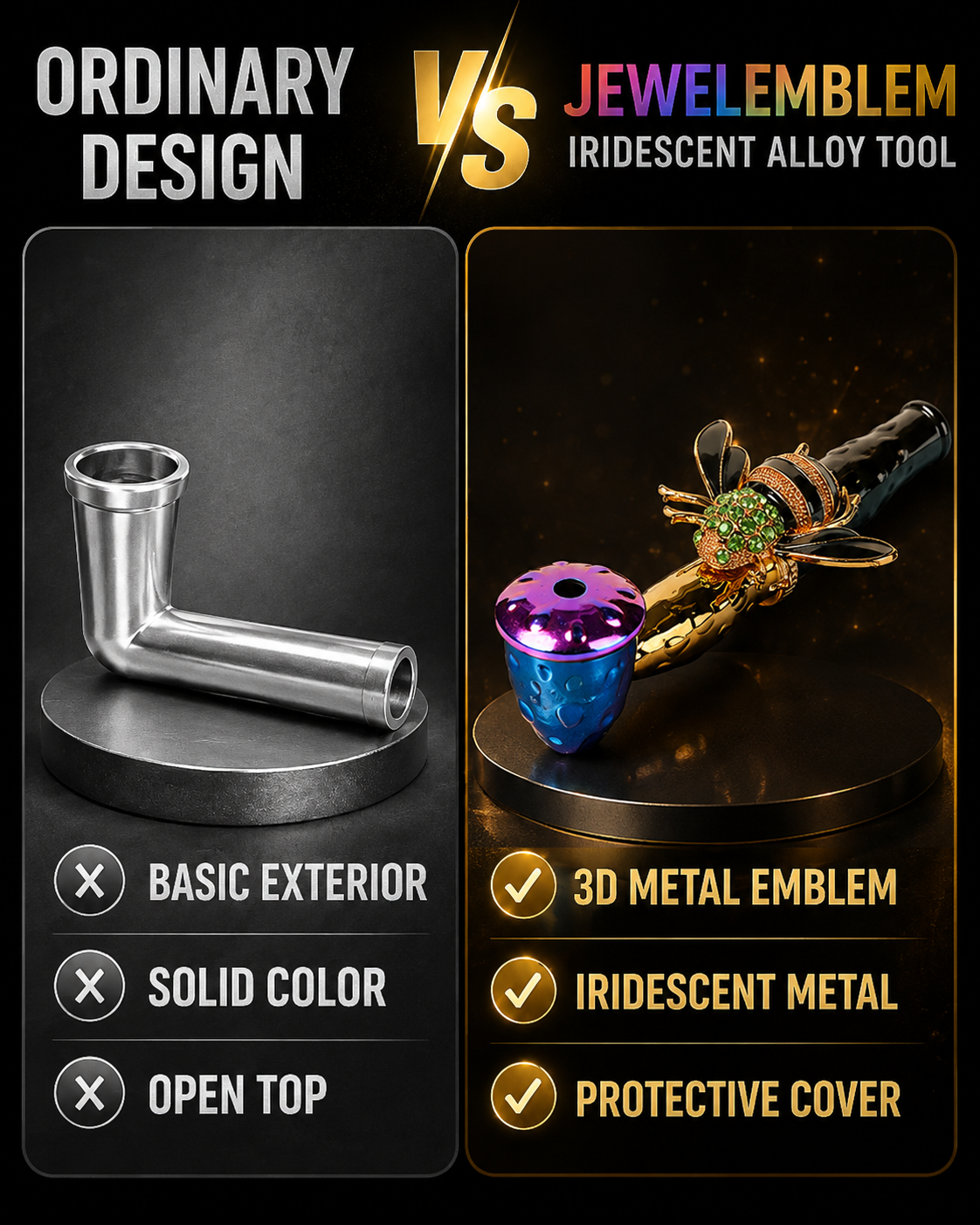 ComfortCornerUs™ JewelEmblem Iridescent Alloy Tool
