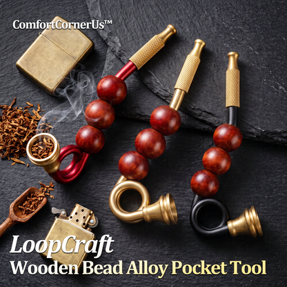 ComfortCornerUs™ LoopCraft Wooden Bead Alloy Pocket Tool