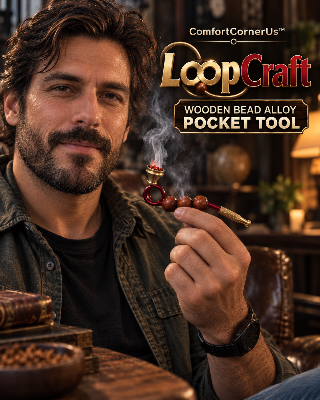 ComfortCornerUs™ LoopCraft Wooden Bead Alloy Pocket Tool