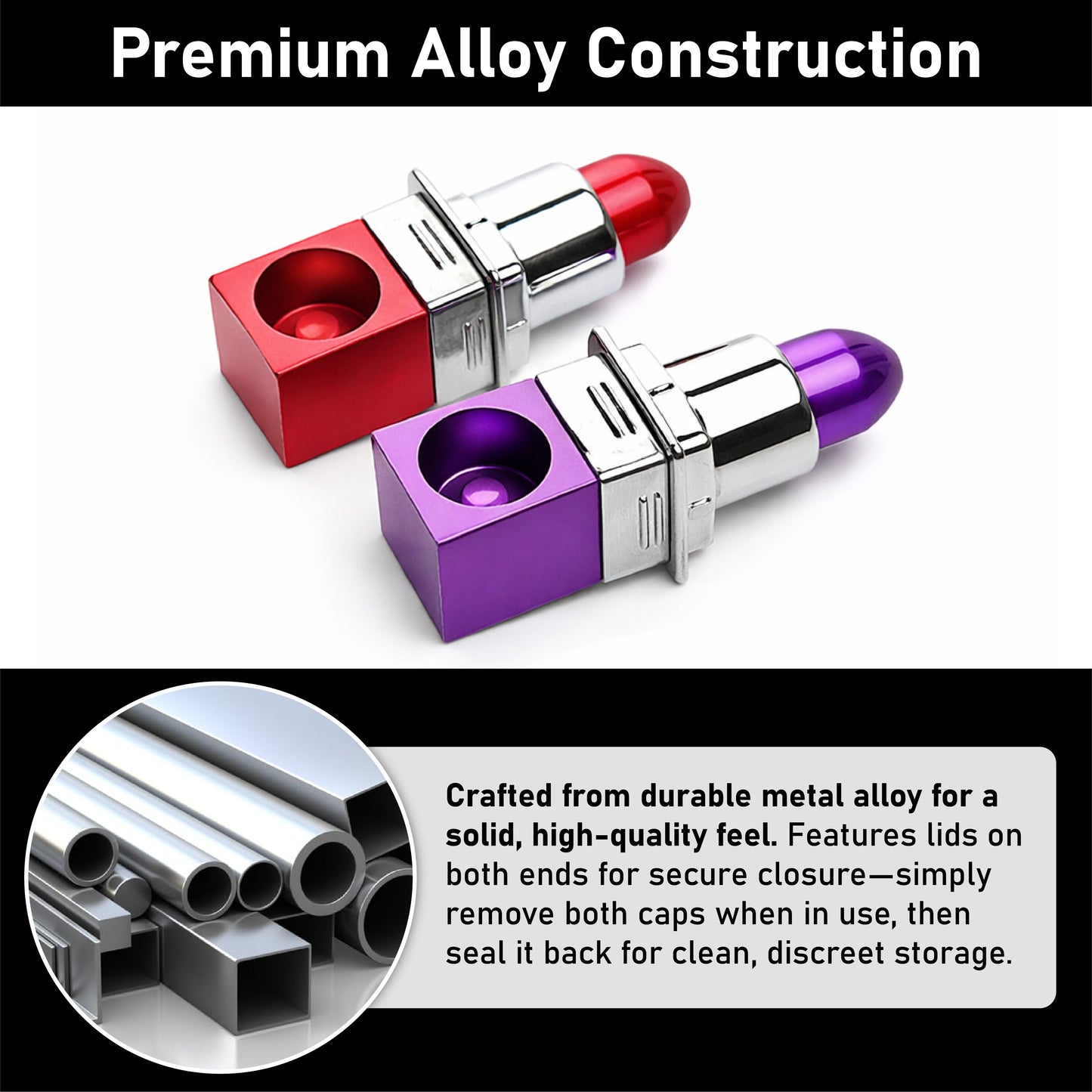 ComfortCornerUs™ LuxeStick Alloy Lipstick Pod